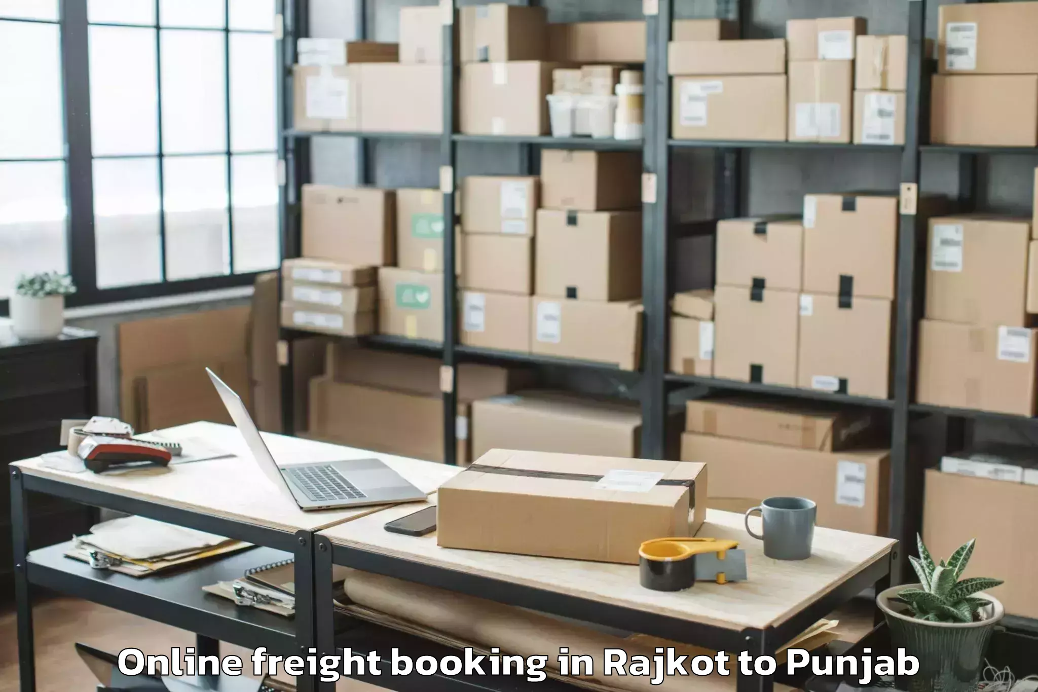 Affordable Rajkot to Sardulgarh Online Freight Booking